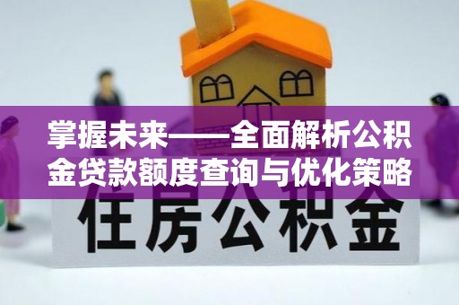 濮阳掌握未来——全面解析公积金贷款额度查询与优化策略