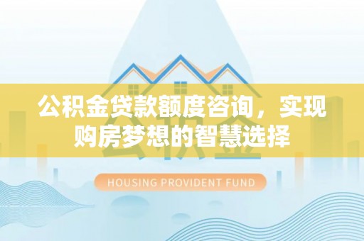 濮阳公积金贷款额度咨询，实现购房梦想的智慧选择