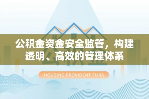 濮阳公积金资金安全监管，构建透明、高效的管理体系