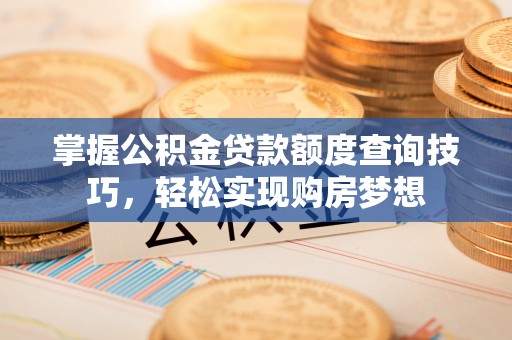 濮阳掌握公积金贷款额度查询技巧，轻松实现购房梦想