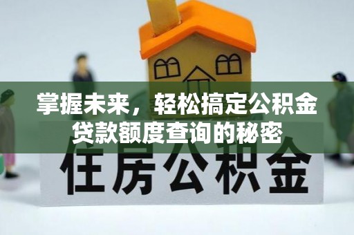 濮阳掌握未来，轻松搞定公积金贷款额度查询的秘密
