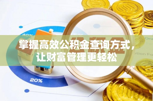 濮阳掌握高效公积金查询方式，让财富管理更轻松